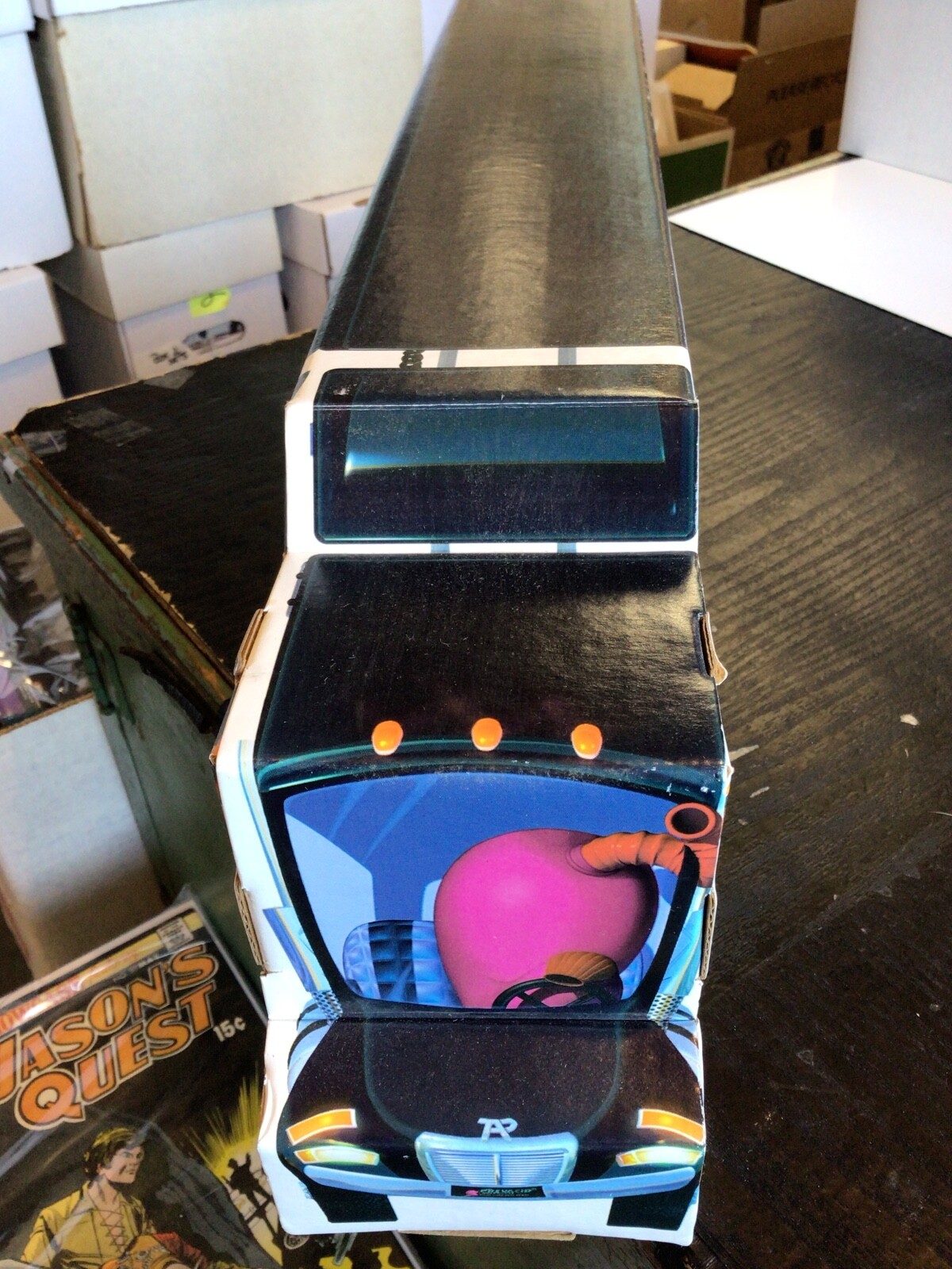 PREVACID ADVERTISING TOY TRACTOR TRAILER W TRUCK SHAPED BOX PHARMACEUTICAL