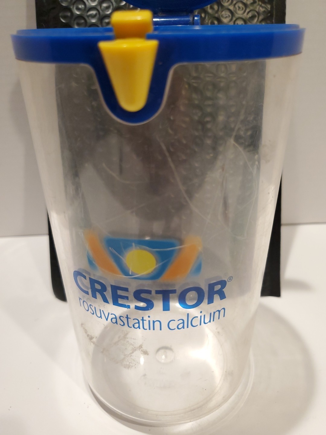 Crestor Promotional Storage Cup & Pen | Pharmaceutical Drug Rep Advertising
