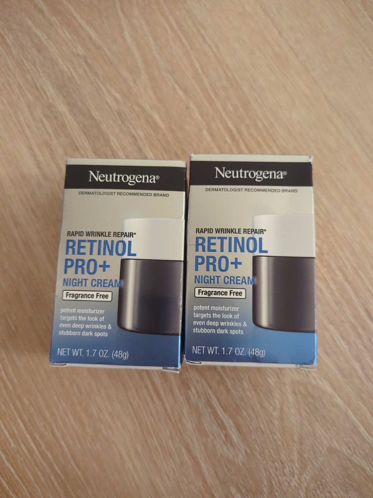 Neutrogena Rapid Wrinkle Repair Retinol Pro +Eye Cream 0.5oz Fragrance Free 2pcs