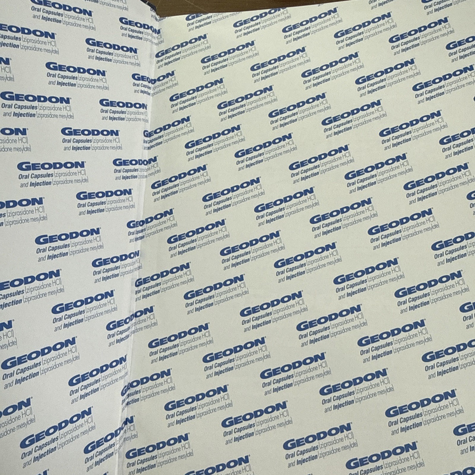 Vintage Geodon Ziprasidone Blue Large Notebook Paper Drug Rep Pharmaceutical New