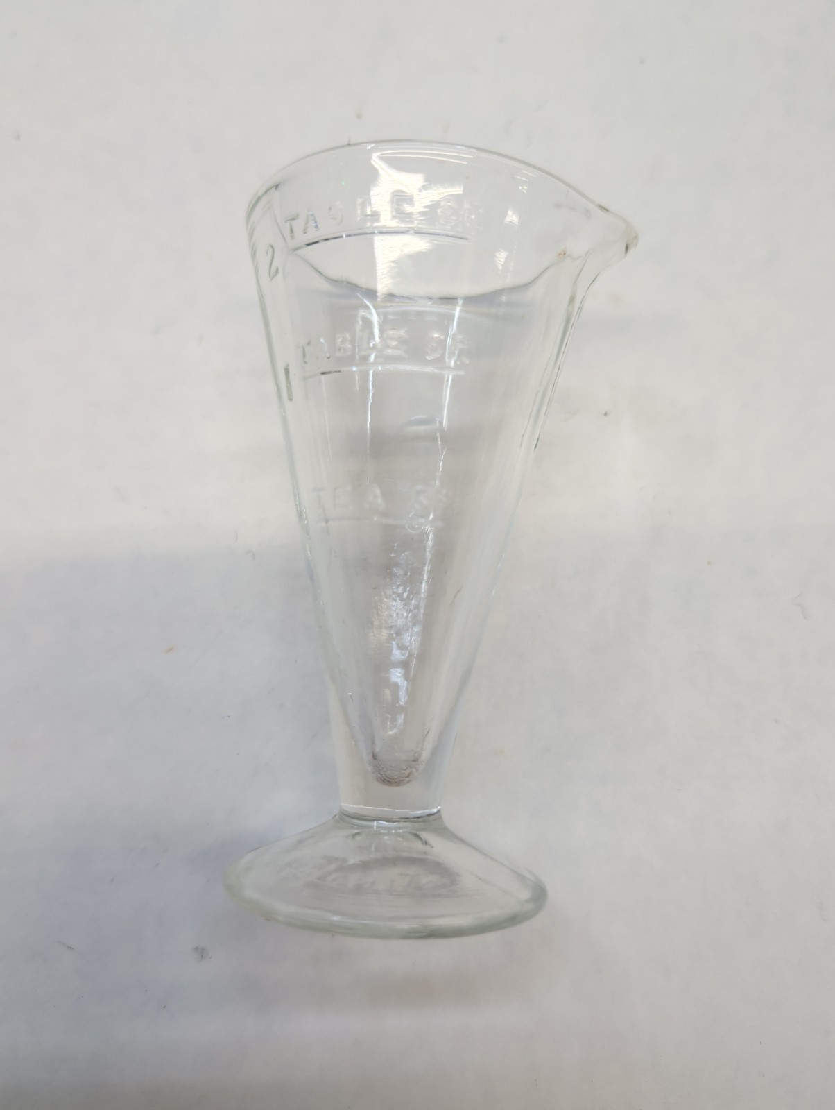 Zonite 2 Tablespoon Glass Apothecary Measuring Cup with Spout Plus 3 . QuickShip