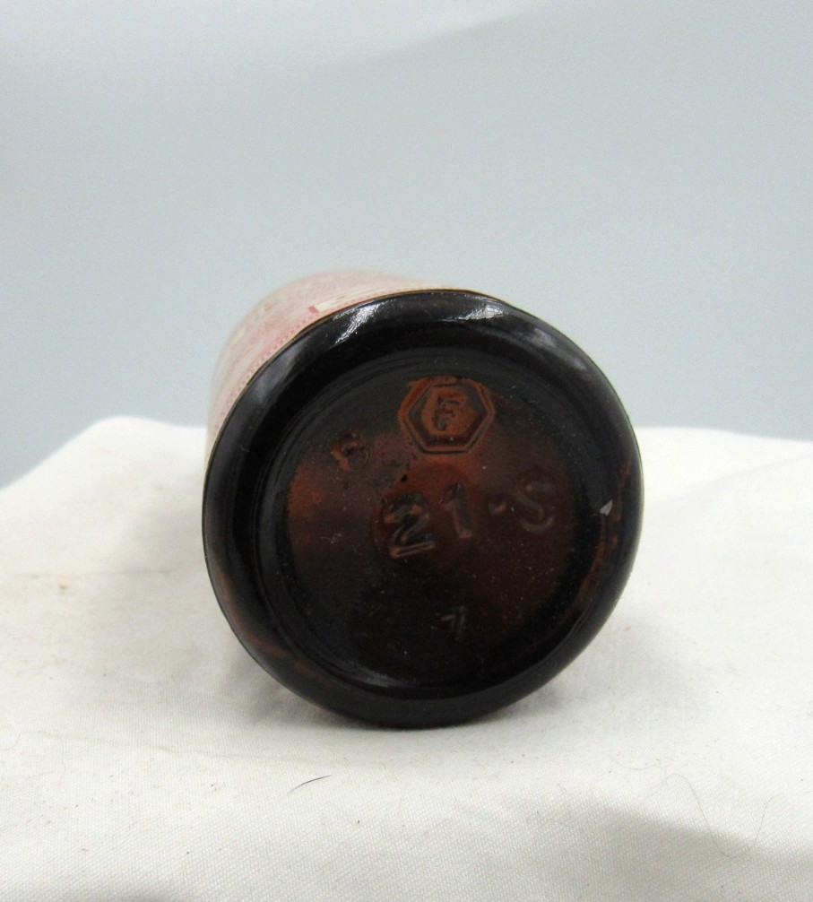 1950’s Eli Lilly Tincture Lobelia Indianapolis 5 1/4 Amber Medicine bottle