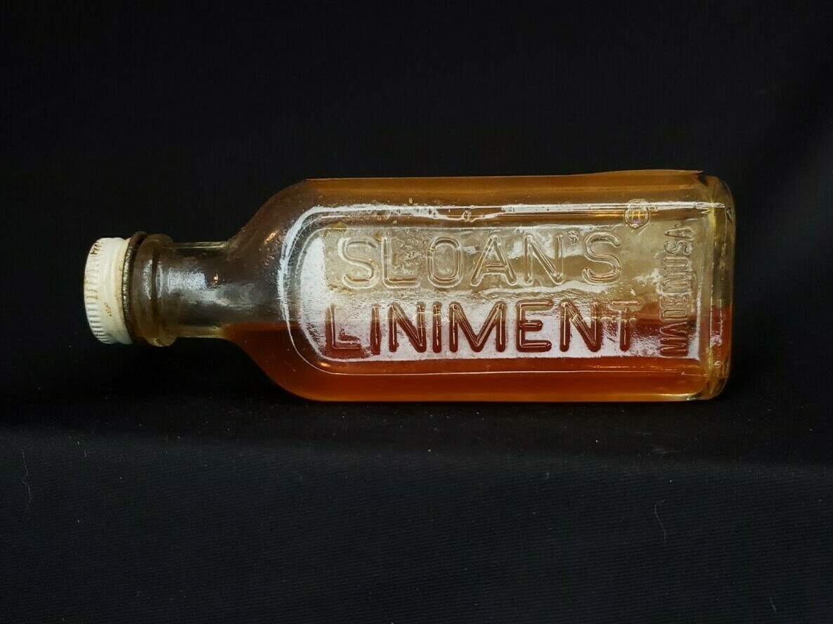 Vintage Sloan’s Liniment Bottle – 2.5 Oz – Roughly 1/4 Full