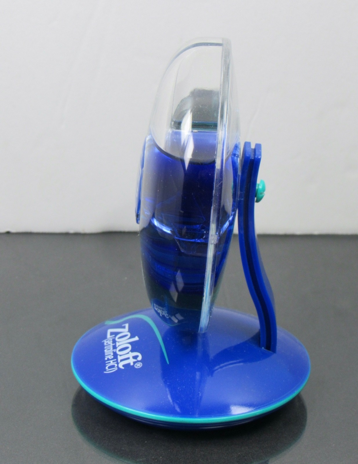 Zoloft Blue Water Digital Desk Color Clock Drug Rep Pharmaceutical Promo RARE