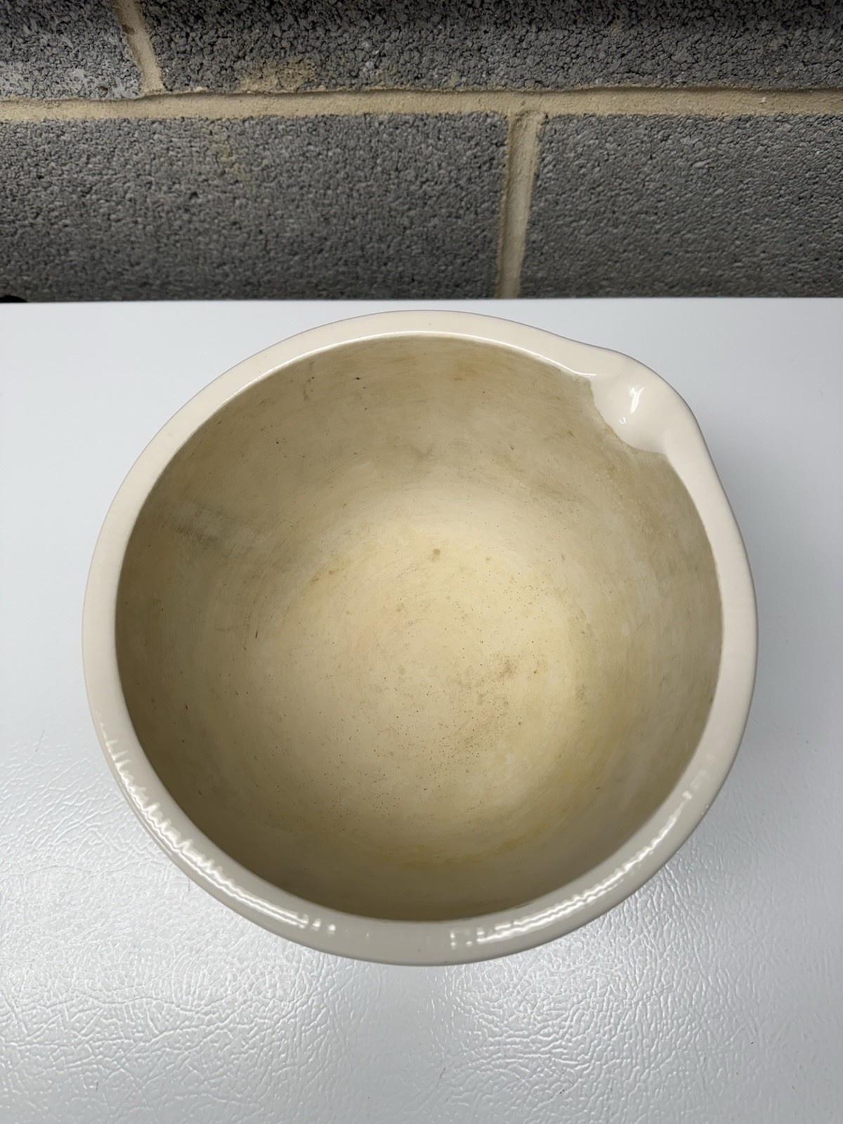 Vintage Coors USA Heavy White Porcelain Lab Mortar Apothecary 60328 Older 👀 👀