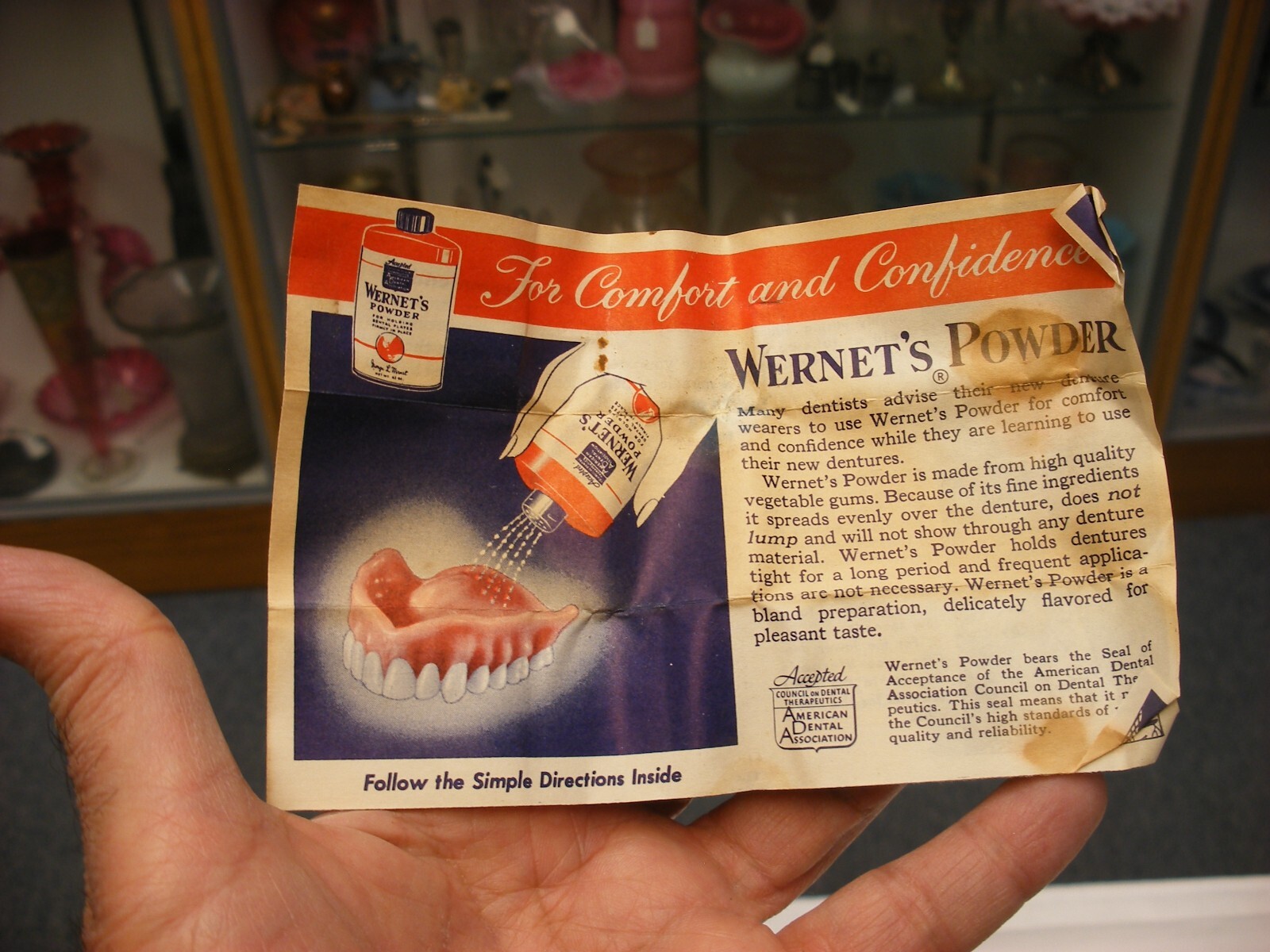 Vtg Medical Dental Pharmacy – Wernet’s Dental Powder & Denture Cream Sample Box