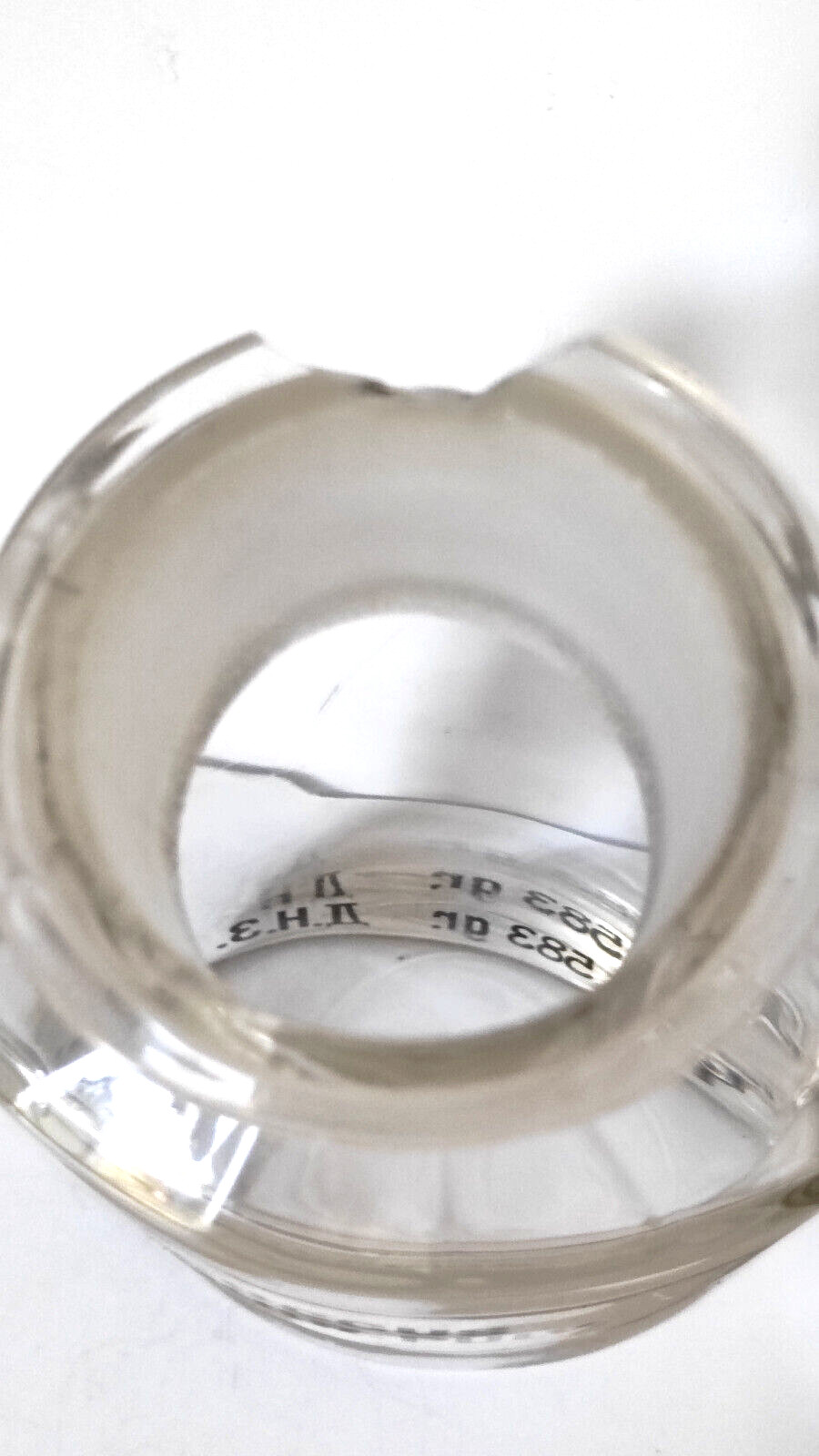 Vintage Crystal Apothecary Pharmacy Clear Jar 800 ml SUCCUS LIQUIR. PULV.