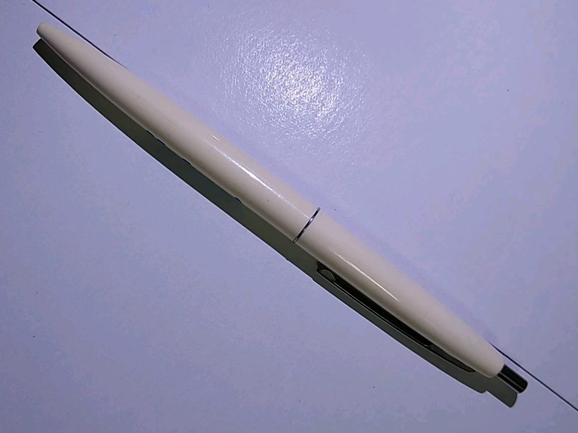 Vintage BIC CLIC MEFOXIN Drug Promotional Ballpoint Click Pen Ad blue white USA