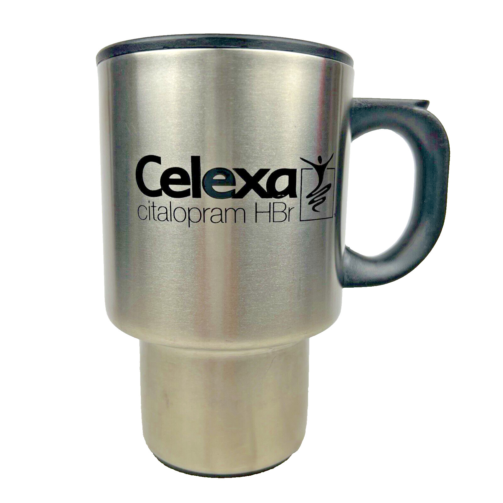 Celexa Pharmaceutical Advertising Travel Mug Stainless Steel 1998 Vintage RARE
