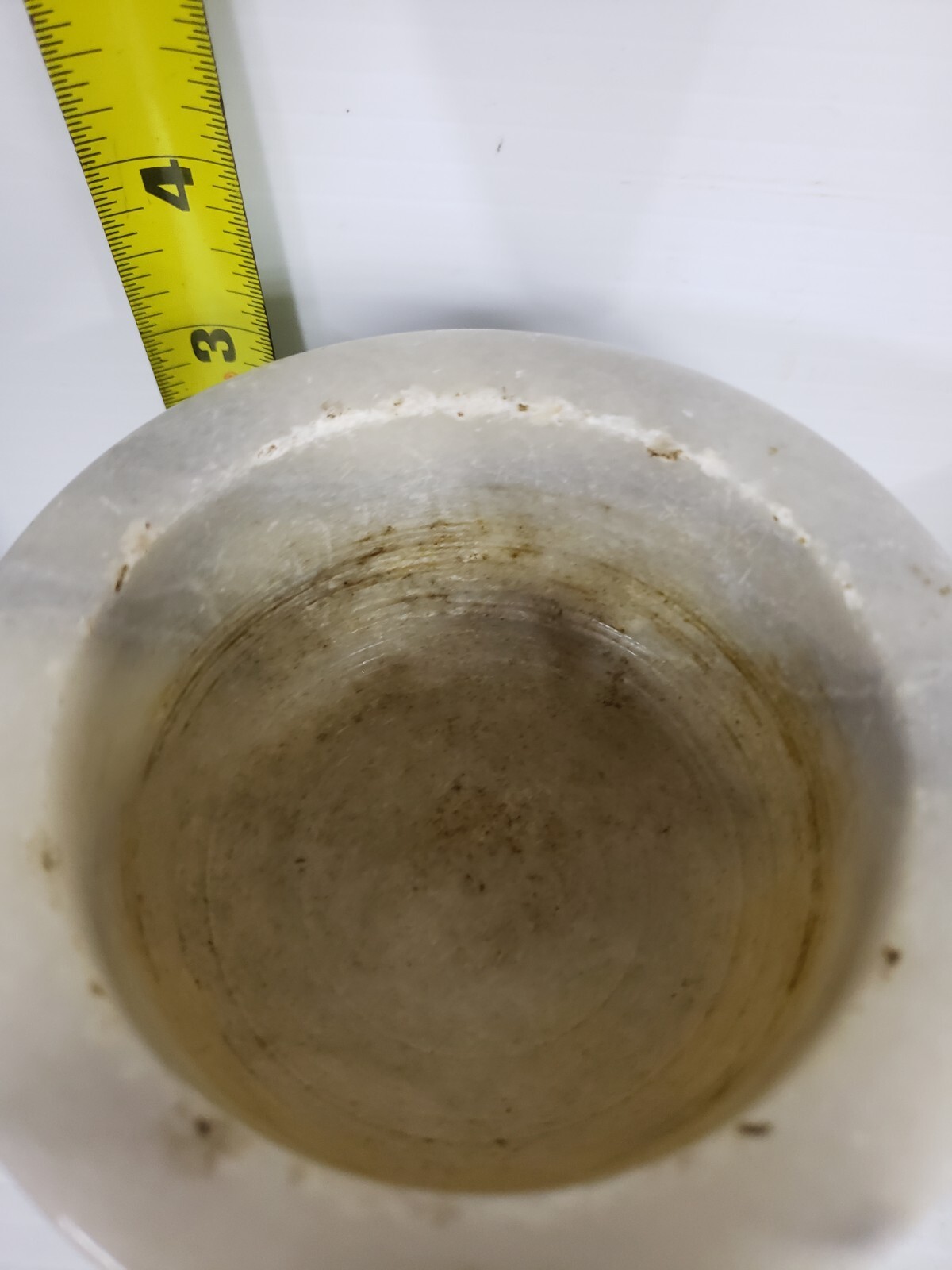 Vintage Marble Mortar And Pestle Footed White Gray Apothecary Drug Store