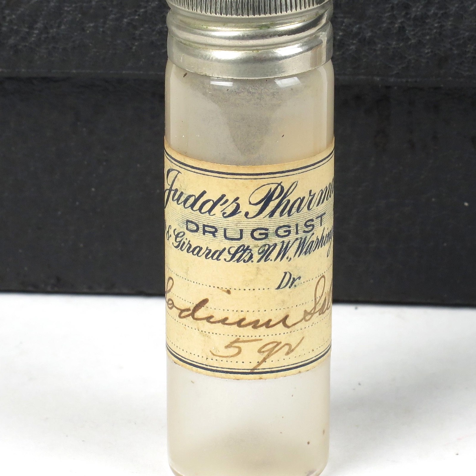 Antique Doctor Travel Medical Kit Apothecary Leather Case Empty Vials