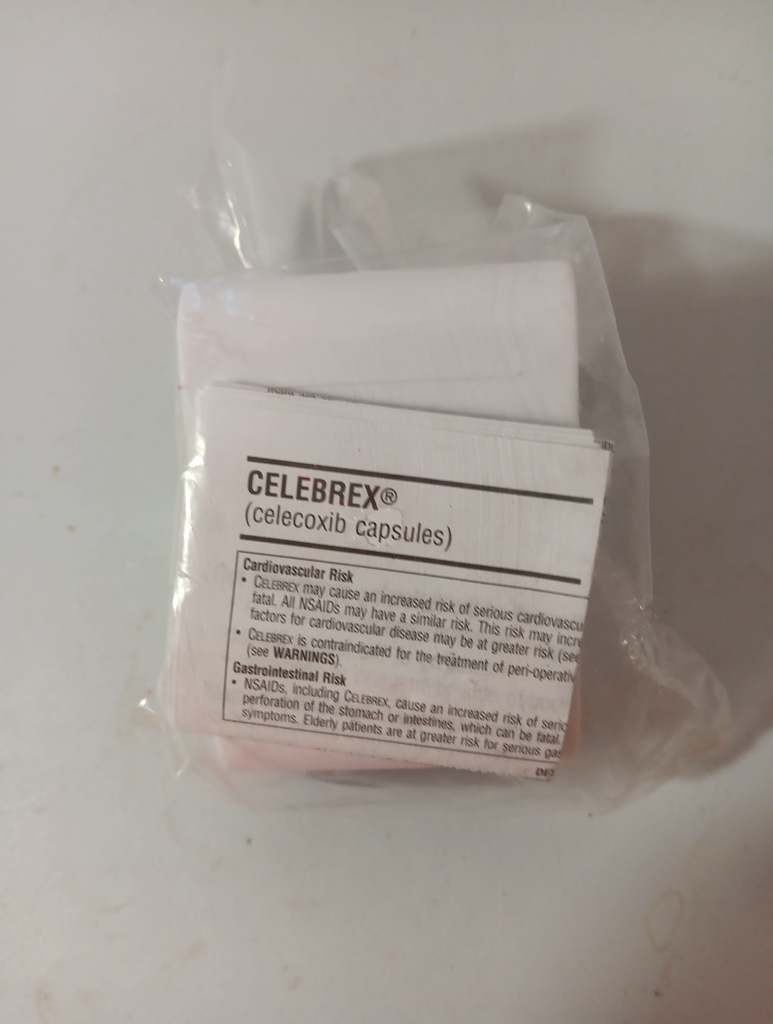 Celebrex Large Plastic Clip Advertising New In PACKAGE White Blue