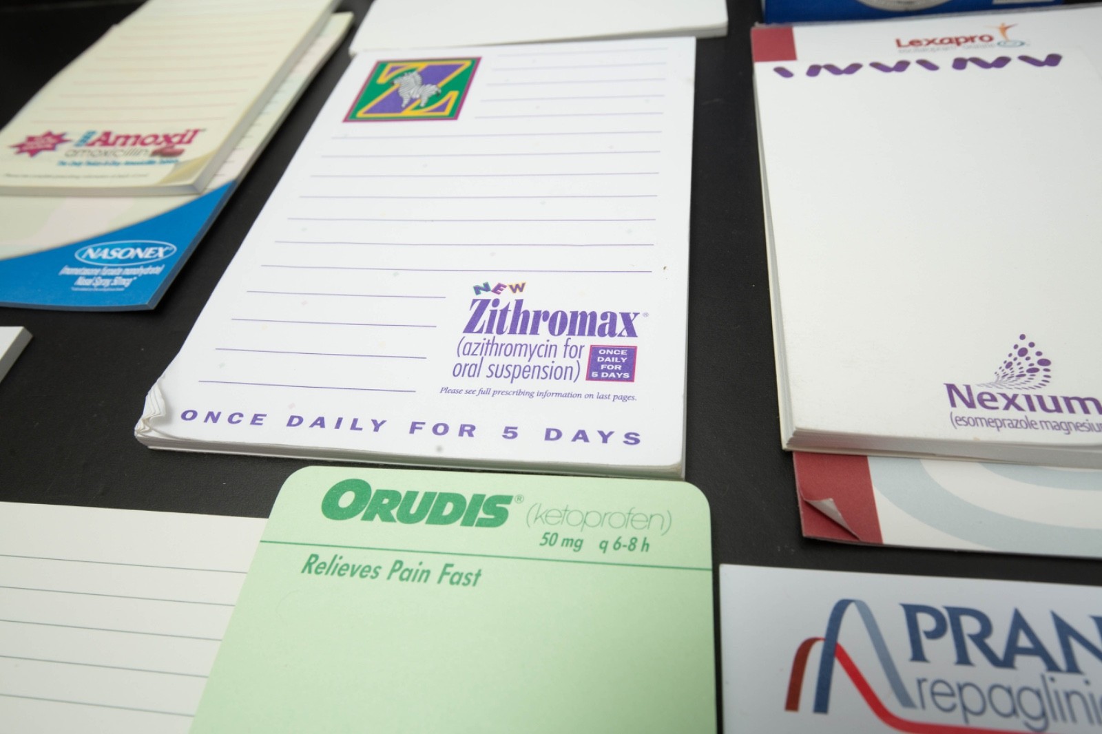 Pharmaceutical Drug Rep Partial Notepad Sticky Notes Stapler Message Pad Lot Vtg