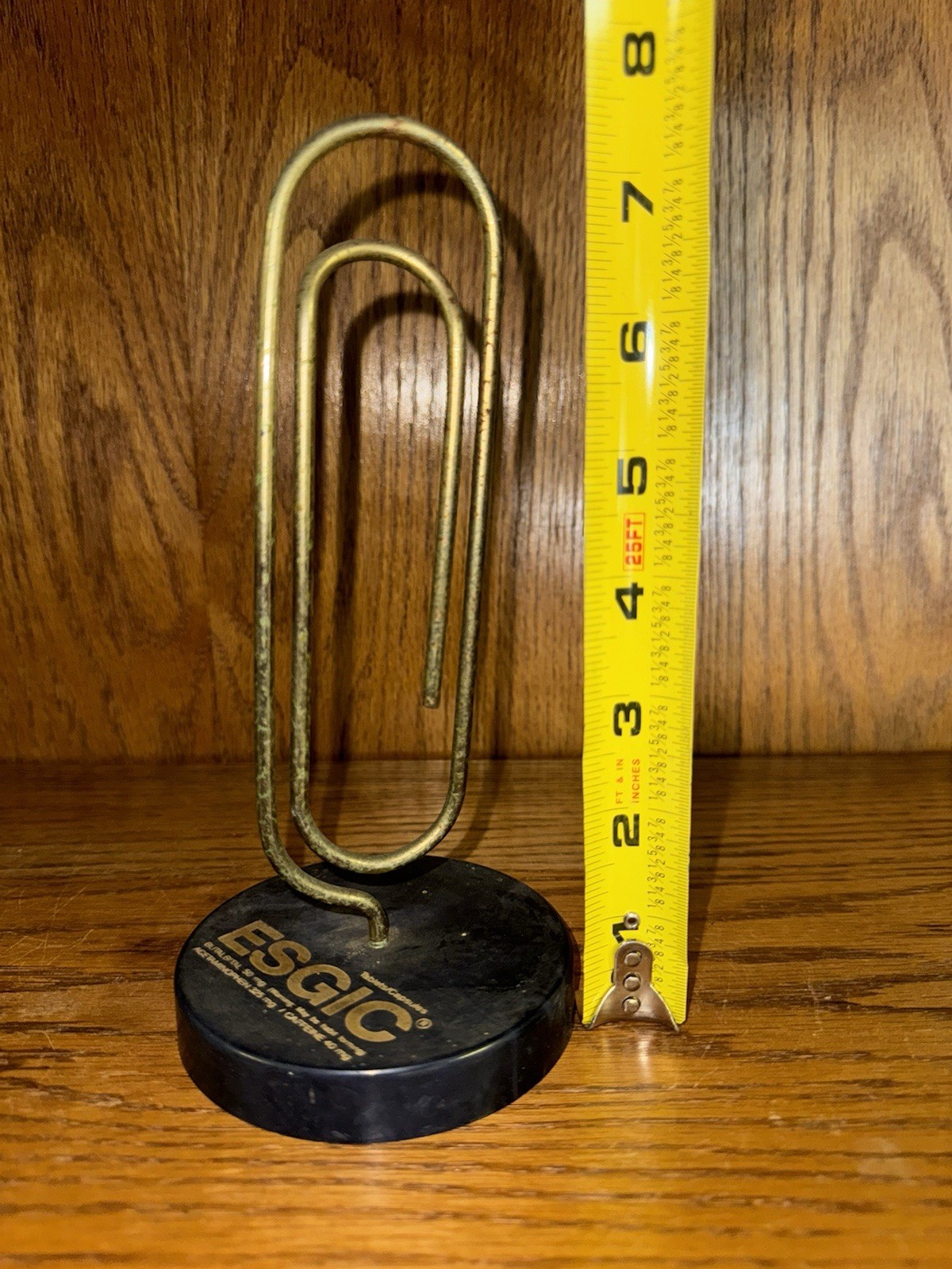 Advertising Medical ESGIC Vtg Promotional Big Paperclip Paperweight Drug Rep