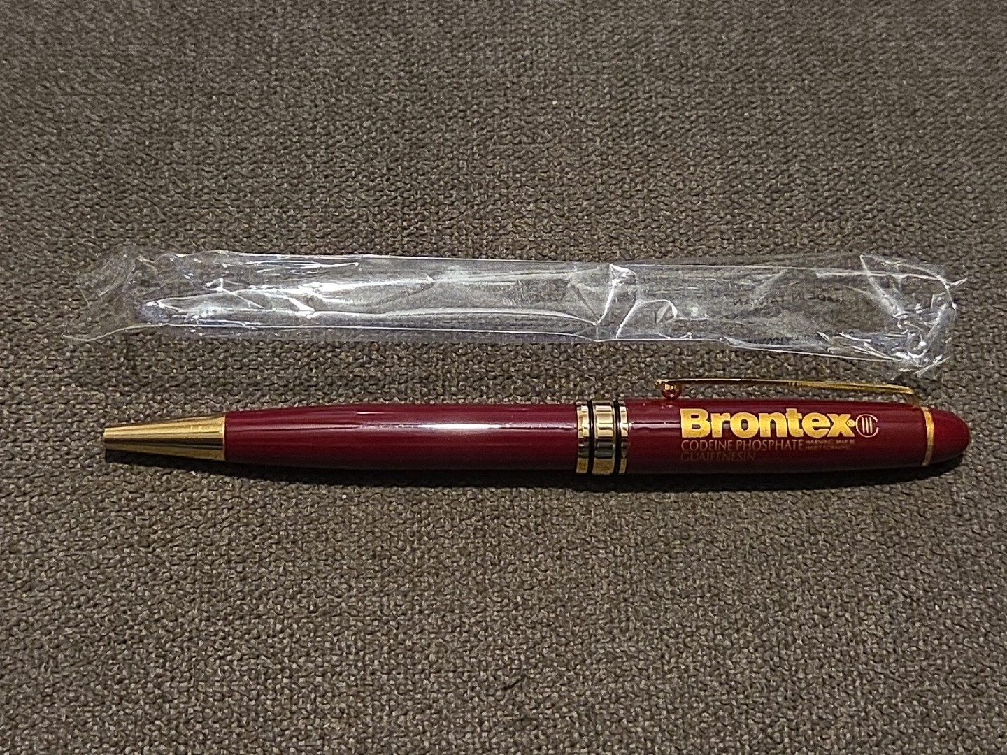 NEW Old Stock -Brontex Codeine – Pharmaceutical Drug Rep Ink Pen
