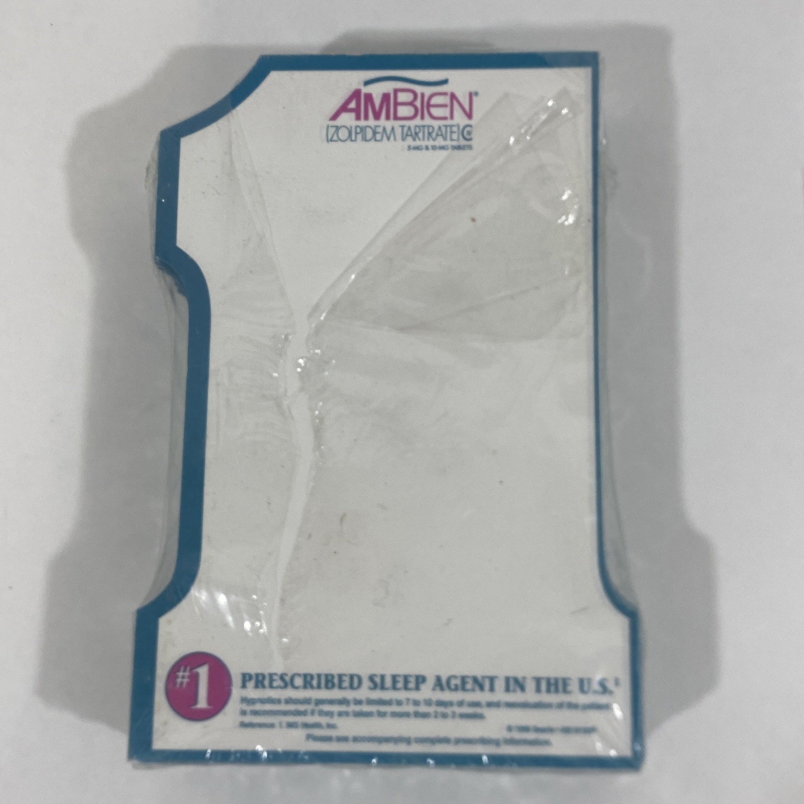 Vtg Y2K 1999 Ambien Pharm Drug Rep Merch Post-it Notepad Paper Pad Green 6” X 4”