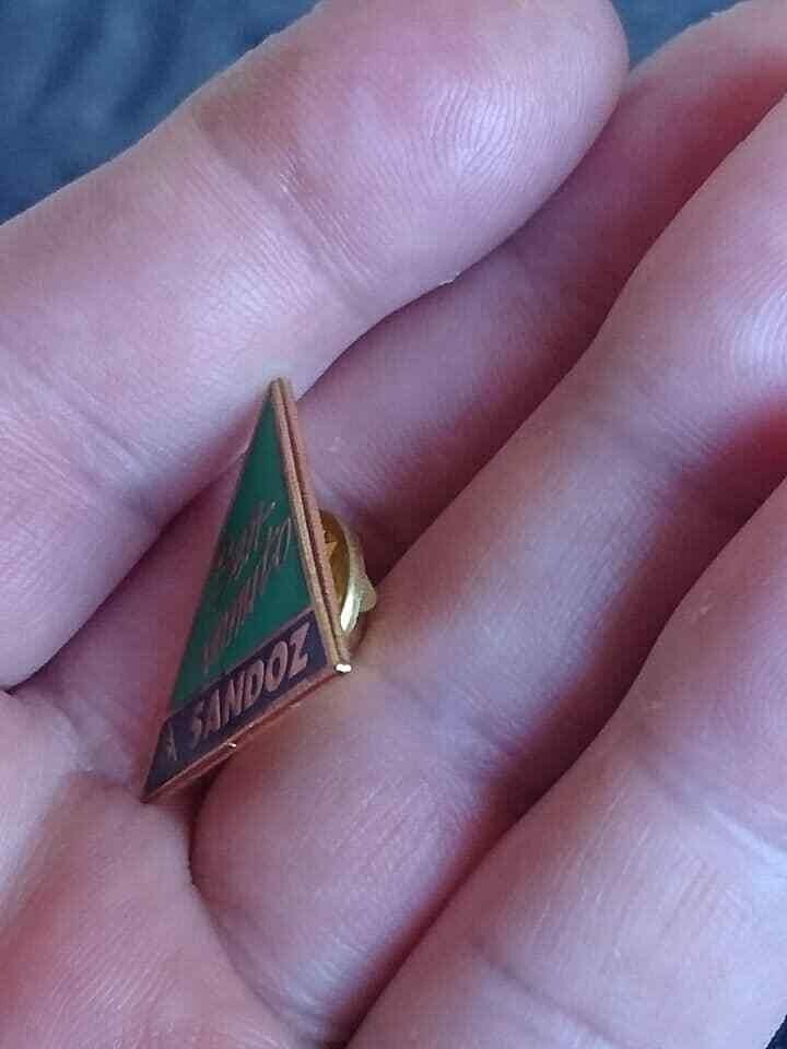 SANDOZ Pharmaceuticals pin LSD Albert Hofmann – BENVENUTO pin badge