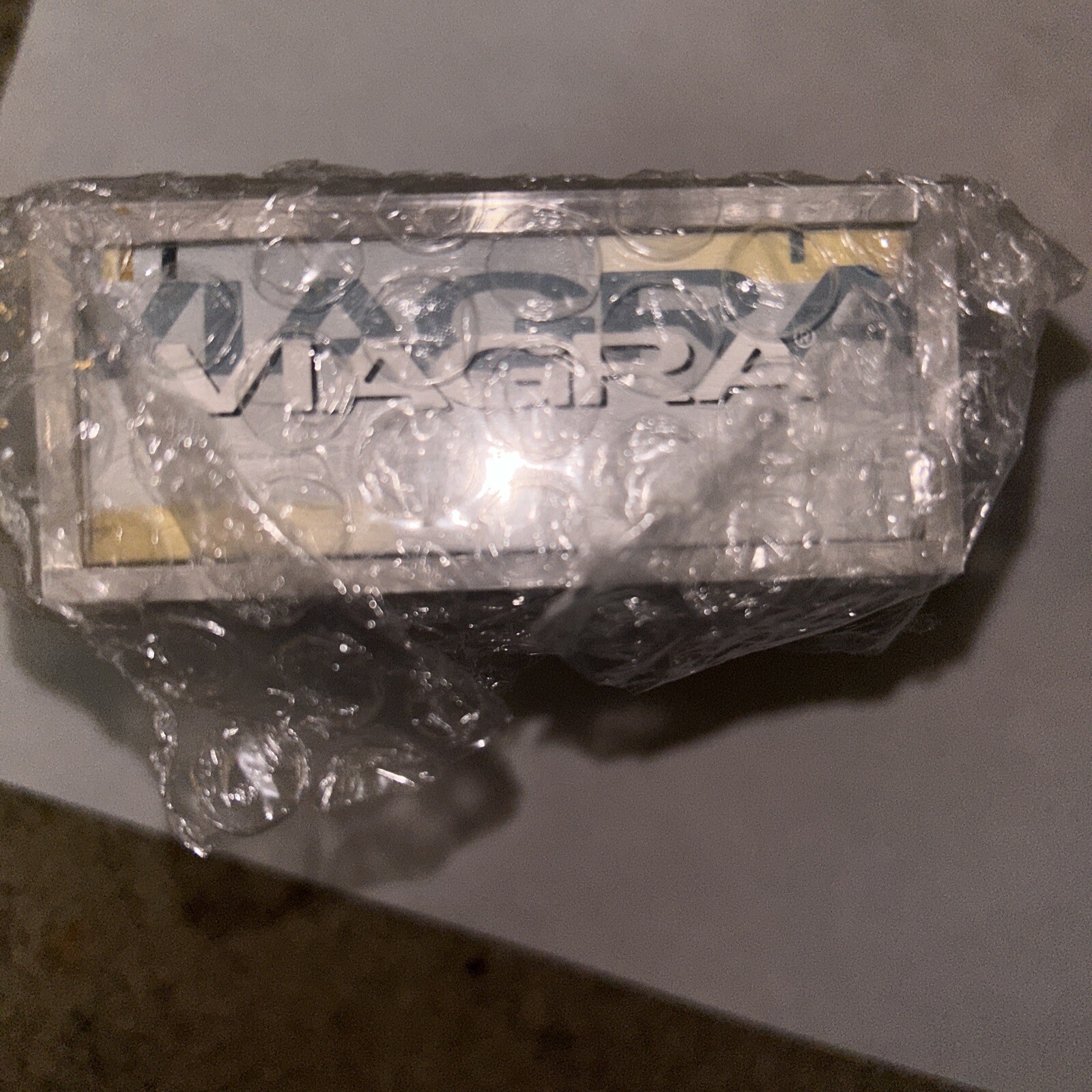 Vintage Viagra Paperweight in Original Box Blue Pill Gag Gift Drug Rep Pfizer
