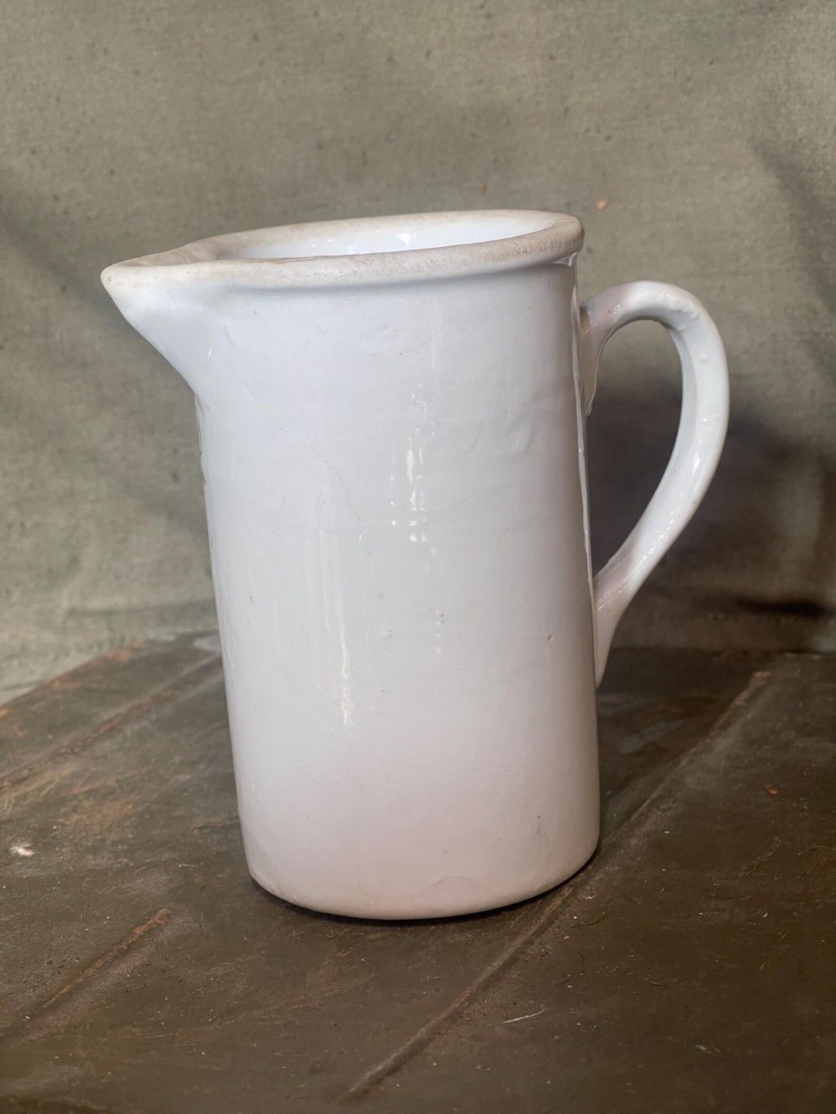 Vintage Soviet Porcelain Measuring Jug, Apothecary Laboratory Vessel, Lab Measur