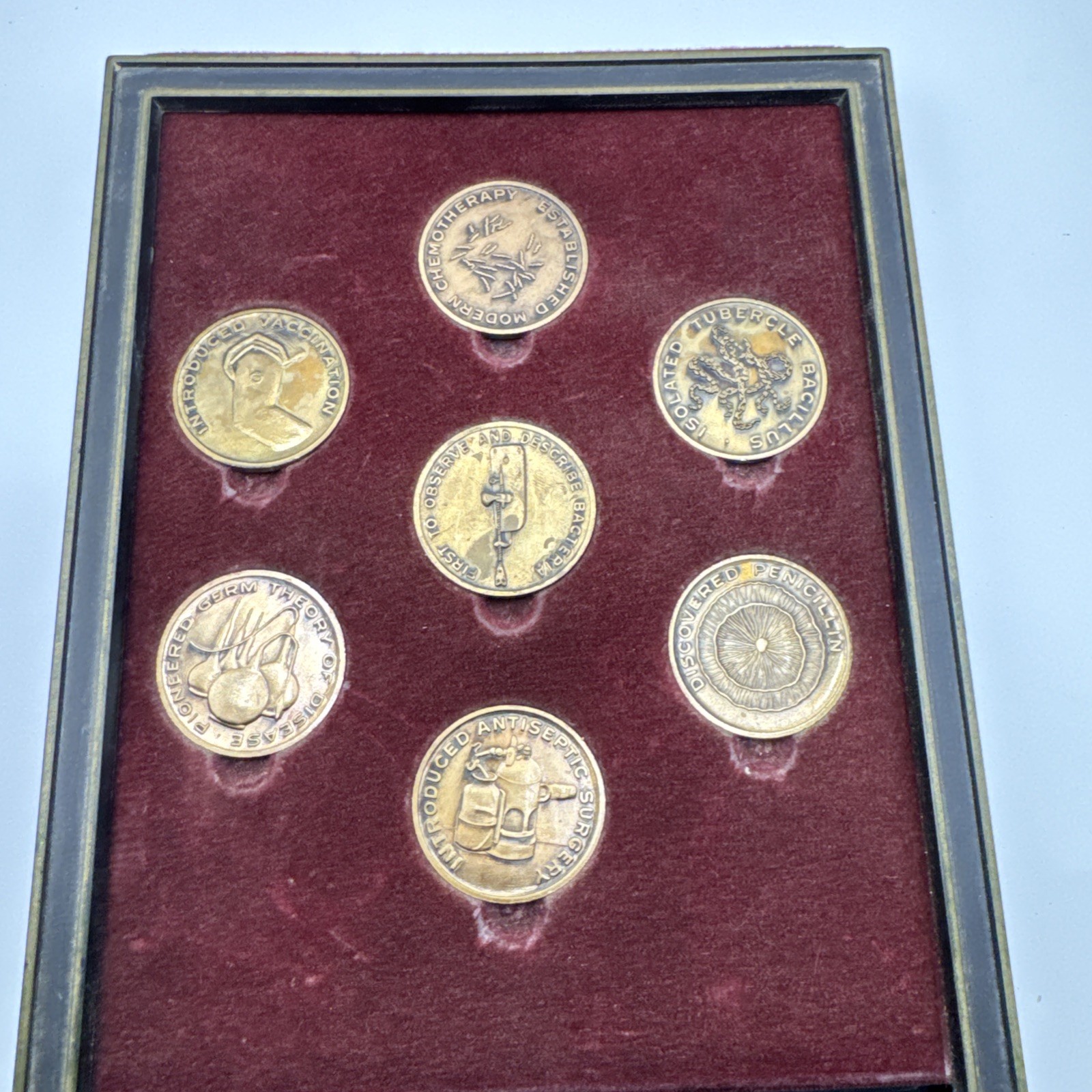 RARE Eli Lilly & Co Coins PIONEERS IN THE FIGHT AGAINST INFECTIOUS DISEASE FRAME