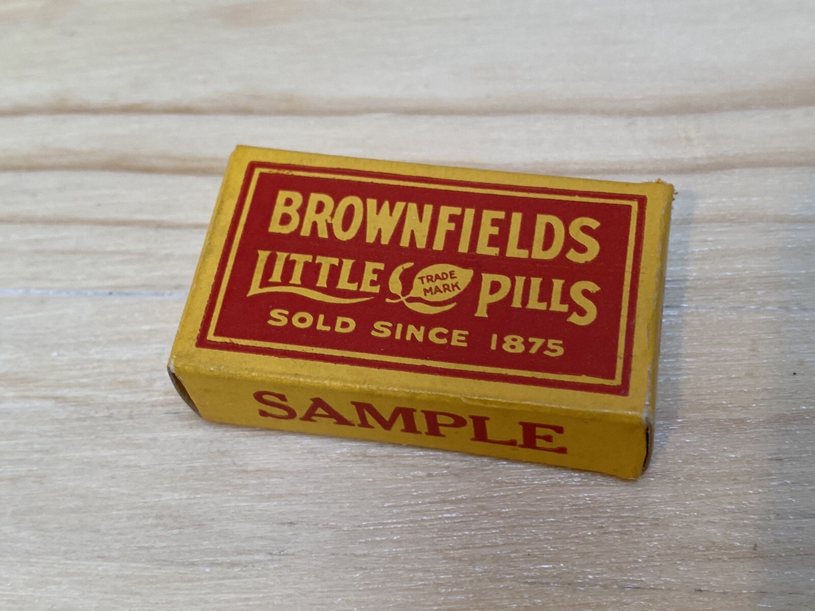 BROWNFIELD’S Little Pills Vintage SAMPLE Empty Small Box