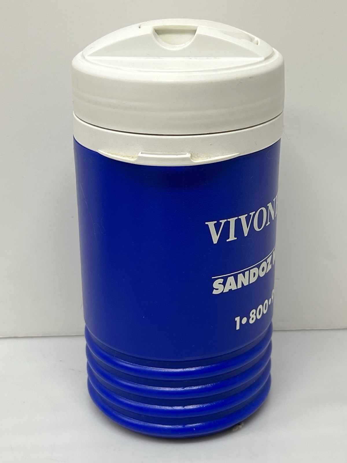 Vivonex Plus Sandoz Nutrition Water Cooler Igloo 1 Quart Vintage Blue Drug Rep