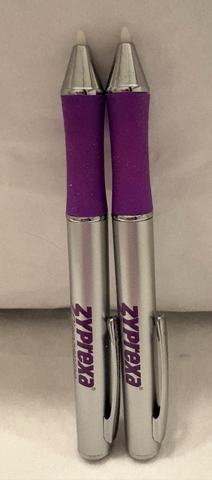 VTG LOT OF 2 ZYPREXA Combo- PEN/STYLUS Pharma Advertising Drug Rep Log NEW NOS