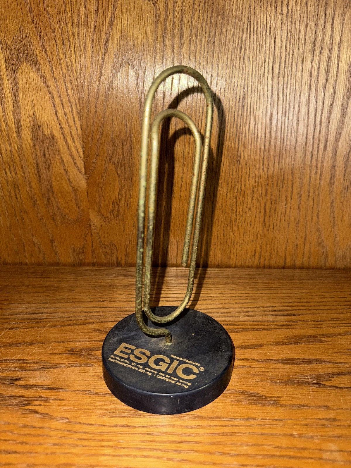 Advertising Medical ESGIC Vtg Promotional Big Paperclip Paperweight Drug Rep