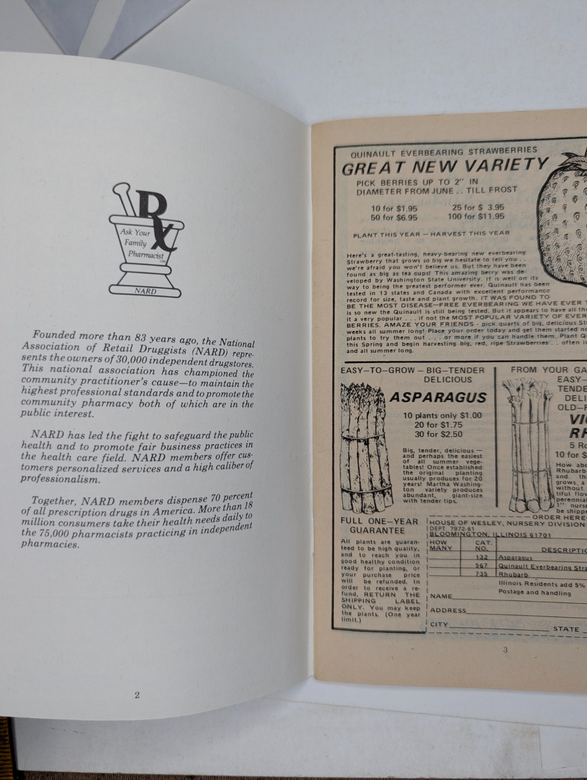 1982 NARD Almanac Health Guide Booklet National Association of Retail Druggists