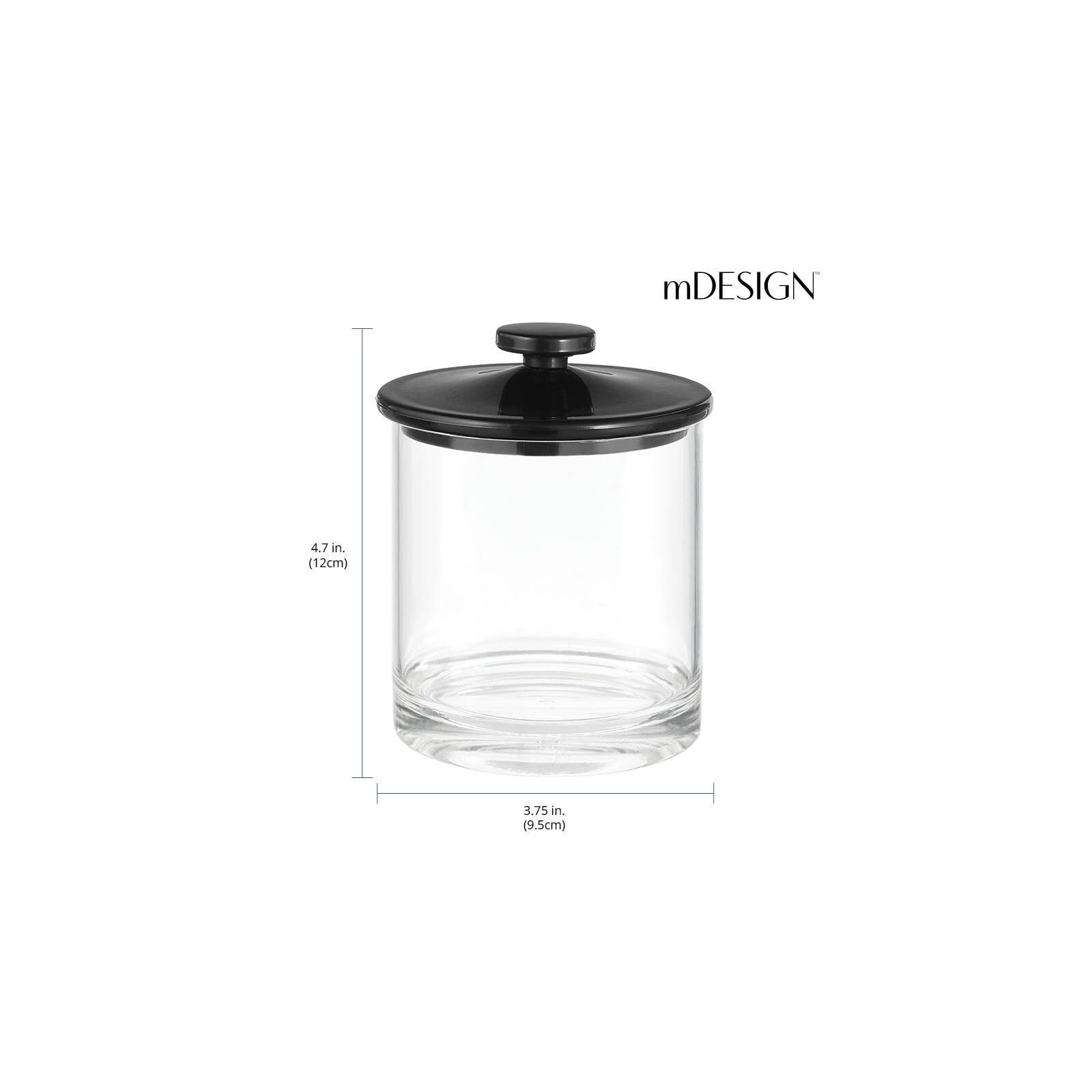 mDesign Small Modern Apothecary Storage Organizer Canister Jars – Acrylic Con…