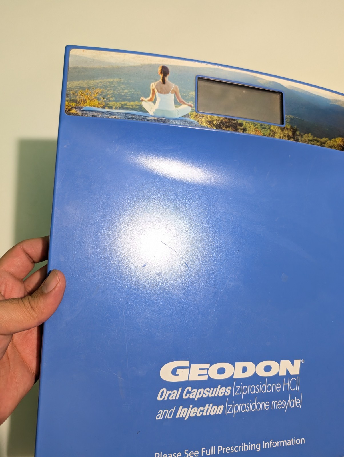 Geodon Prescription Weight Scale Pharmaceutical Promotion Advertisement