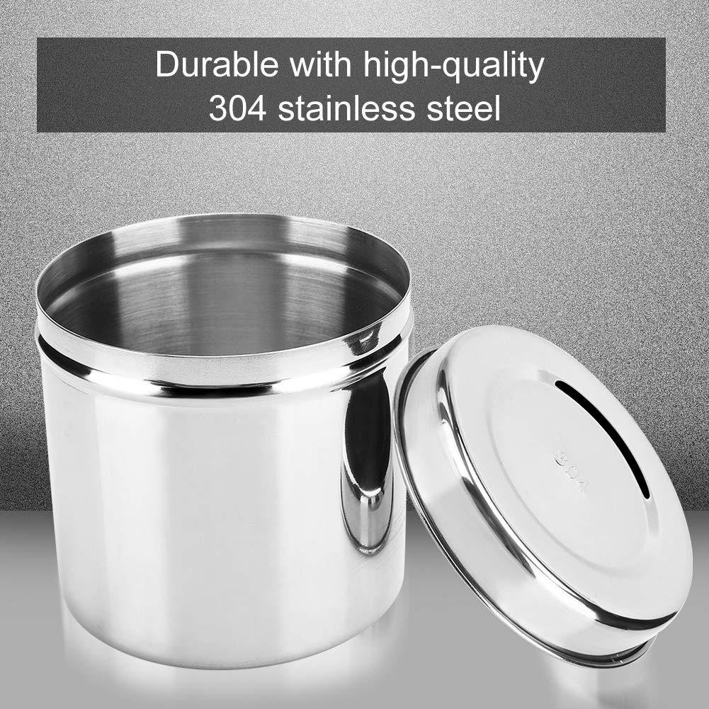 Ointment Jar, 304 Stainless Steel Jar with Lid for Cotton Balls Gauze and Dre…