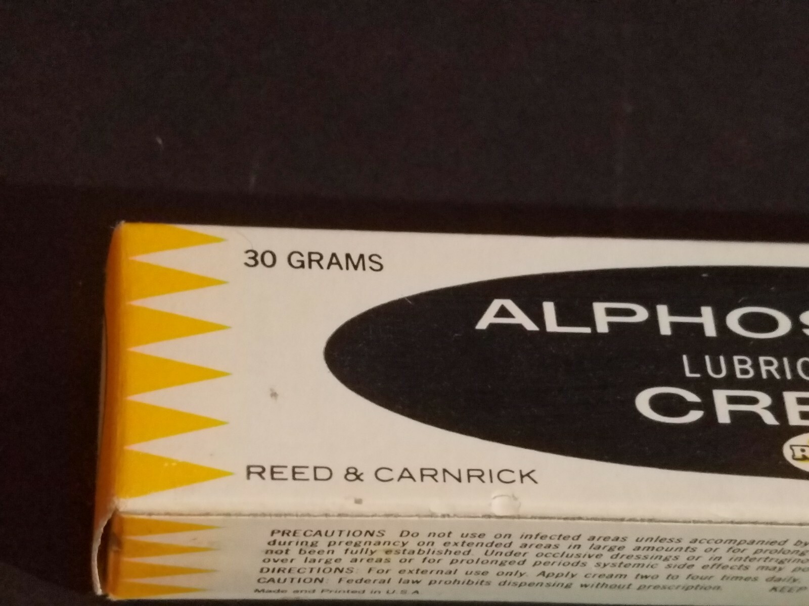 Vintage Reed Carnrick Alphosyl-HC Tube Cream With Box