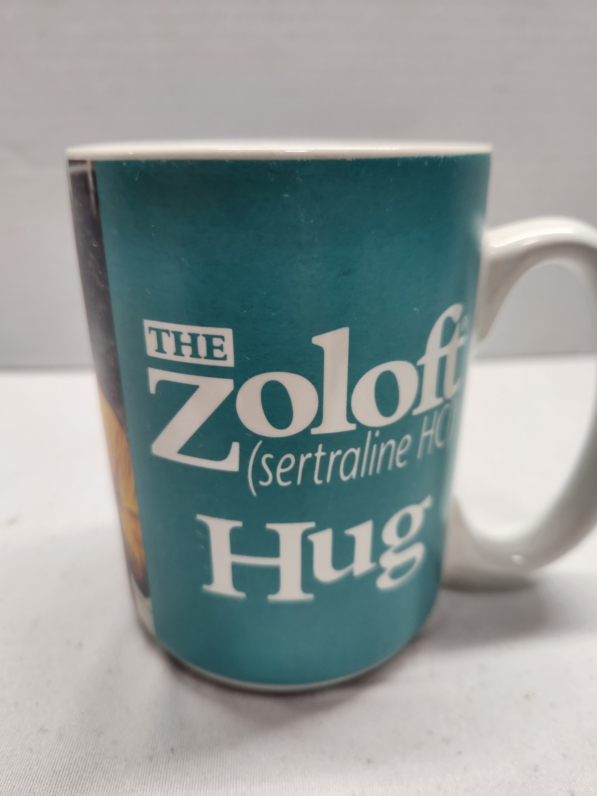 Vintage Zoloft HUG Mug | Pharma Promo Coffee Cup | Viral Reddit Collectible