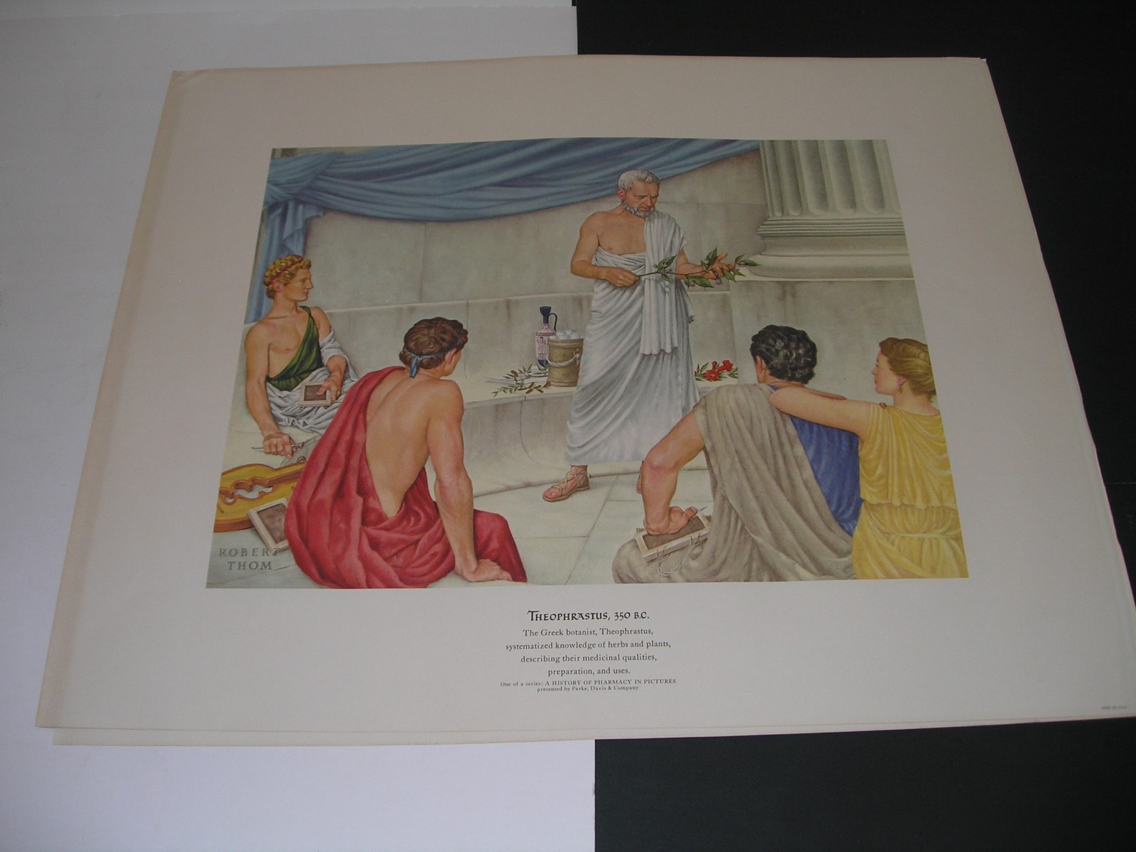 Vintage 1951 Set of 6 Parke Davis A History Of Pharmacy In Pictures Lithographs