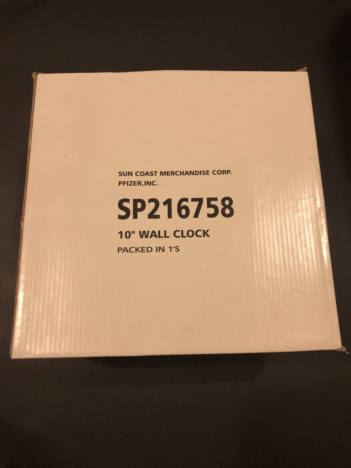 Brand New Pfizer 10″ Tekturna Clock, Limited Edition, Battery Included, Ships🆓!