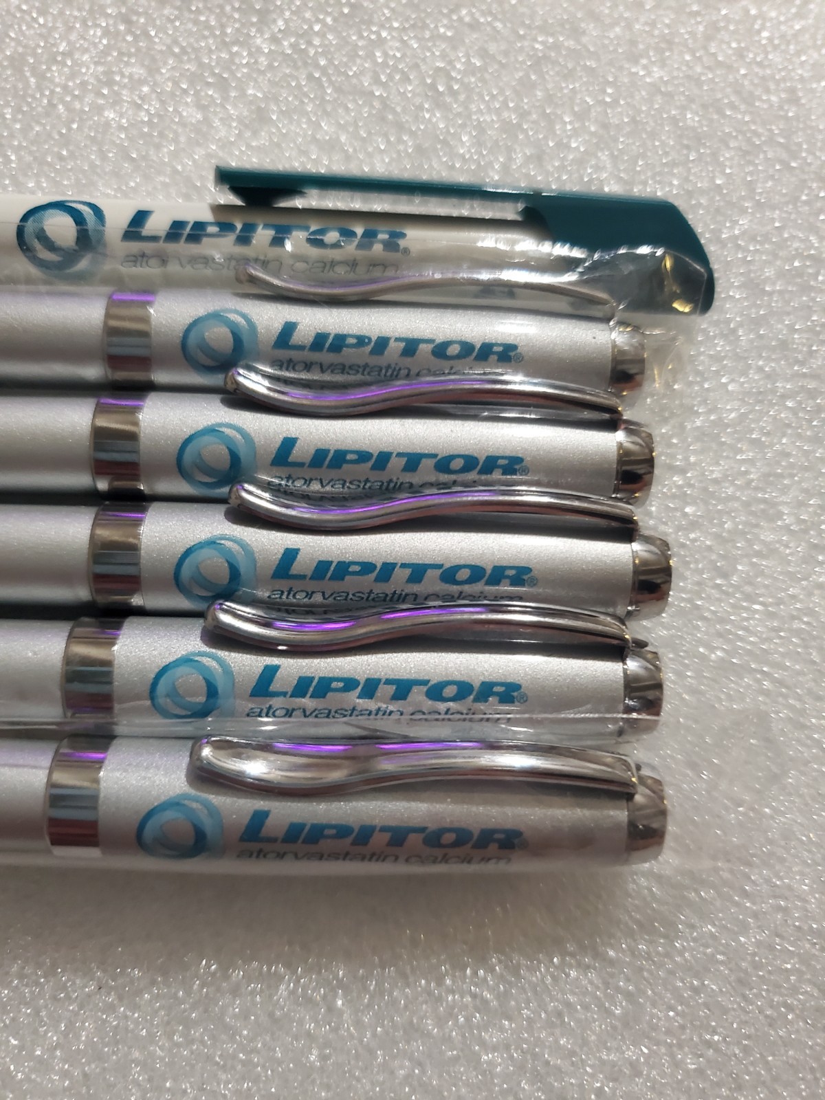 6 Working LIPITOR Pfizer Atorvastatin PHARMACEUTICAL DRUG REP Metal PENS