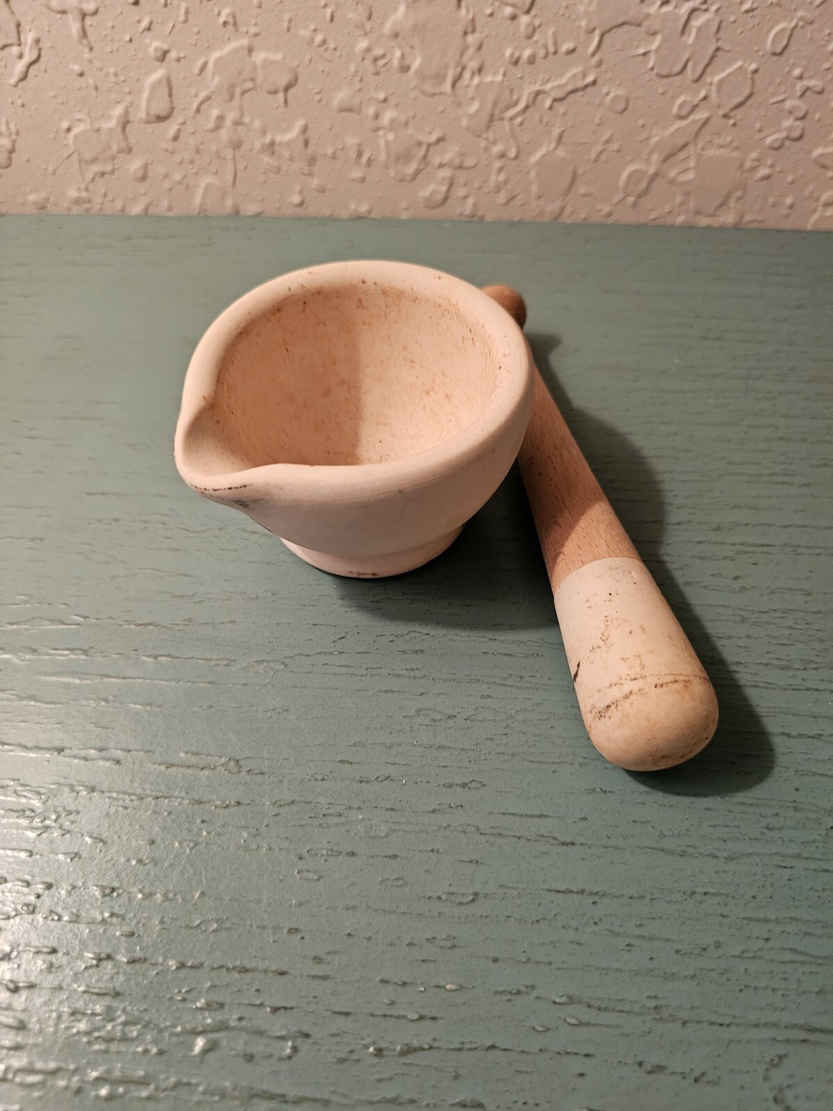 Vintage Warranted Acid Proof Mortar & Pestle-Made In England