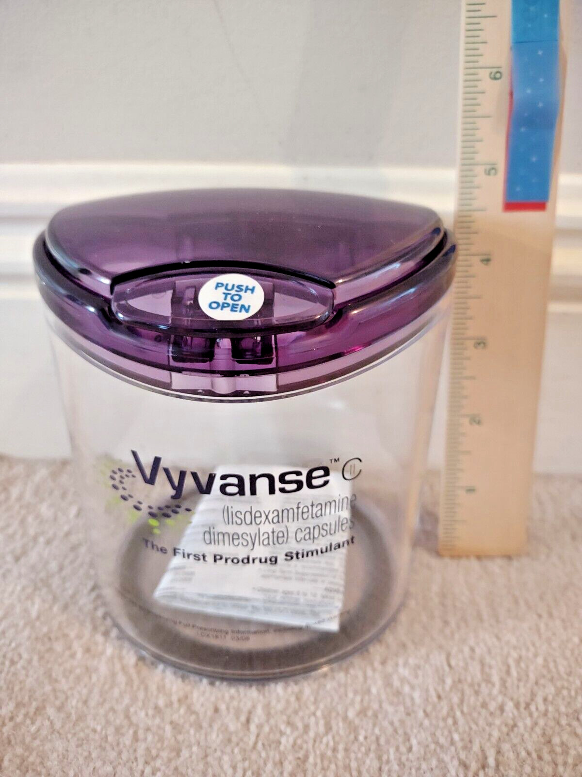 Vyvanse Multipurpose Plastic Jar Pharmaceutical Repr Collectibles