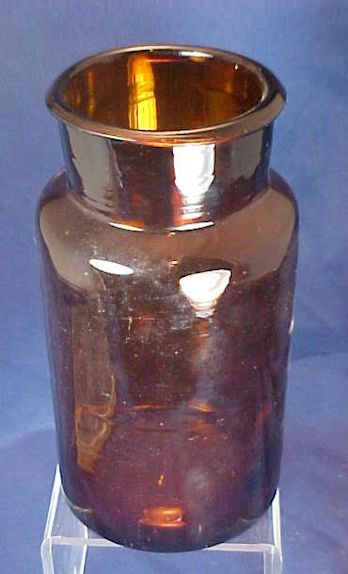 Vintage Amber Glass Apothecary Jar – Marked 1000 On The Bottom