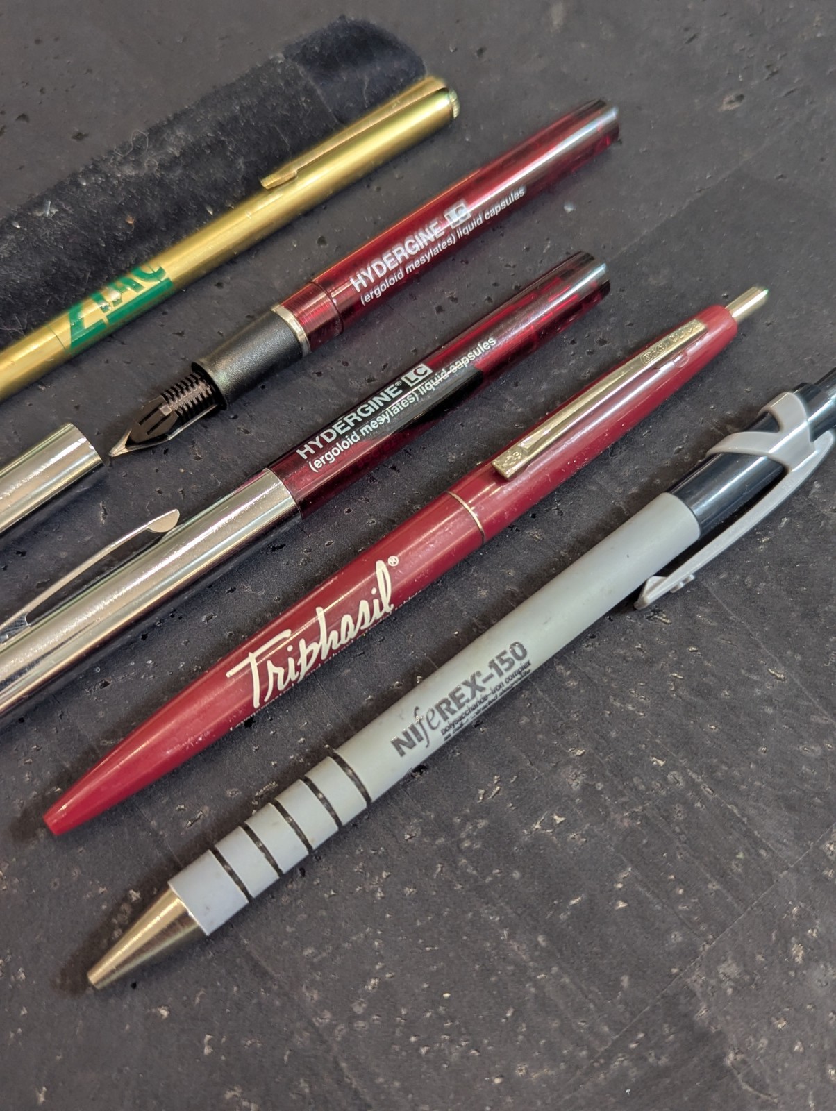 Lot of Vintage Big Pharma Drug Rep Pens, 5, Fountain (X2)