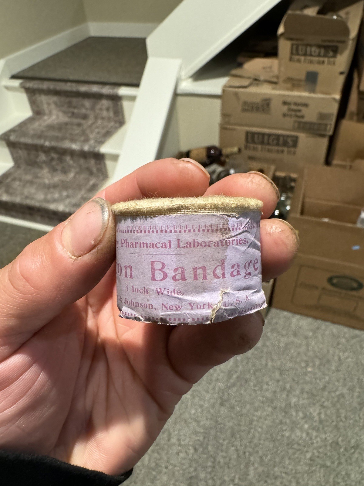 Seabury Pharmacal Laboratories Cotton Bandage New York NY Vintage Roll 1940s Era