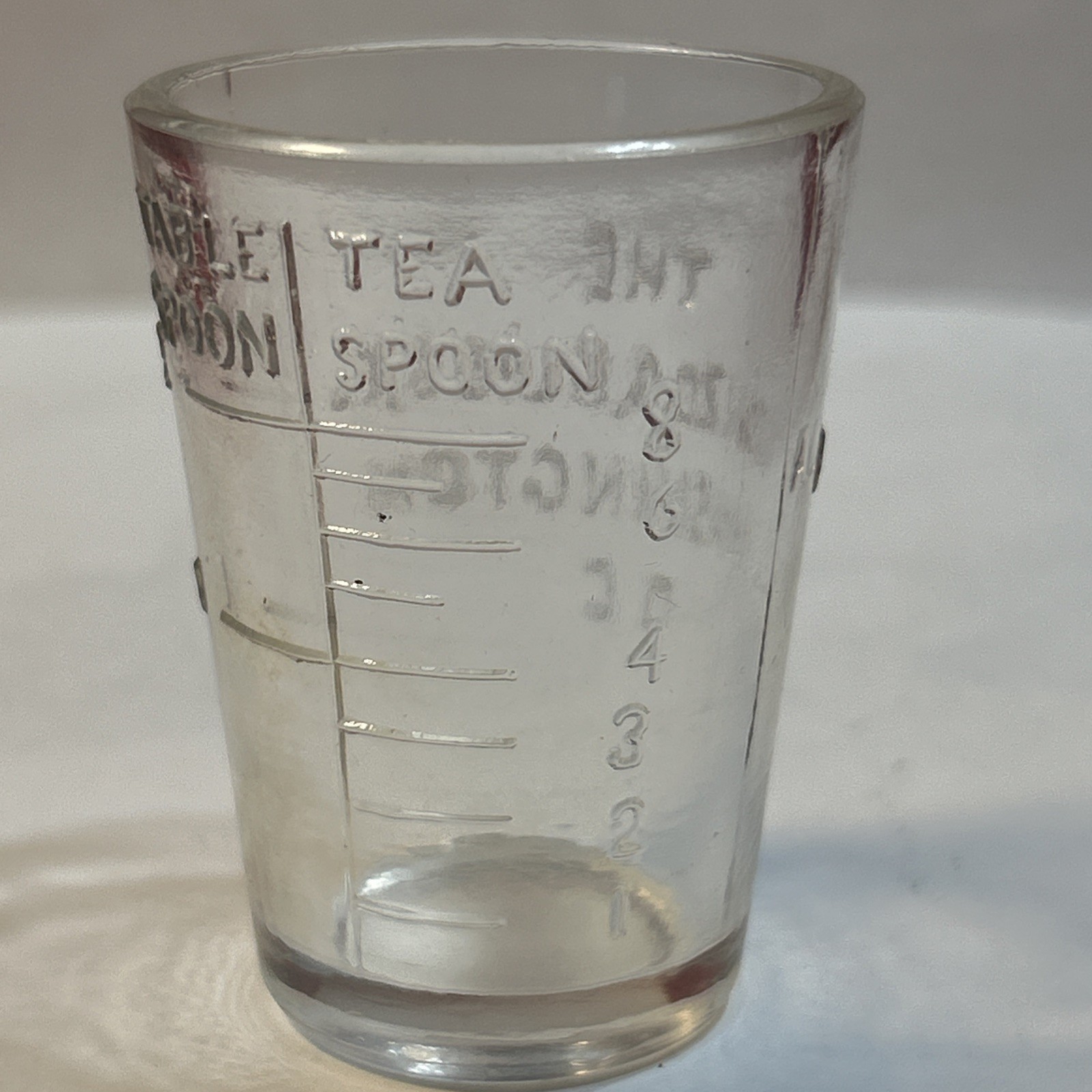 Antique Apothecary Dose Measurement Glass Our Native Herbs Alonzo O. Bliss Co