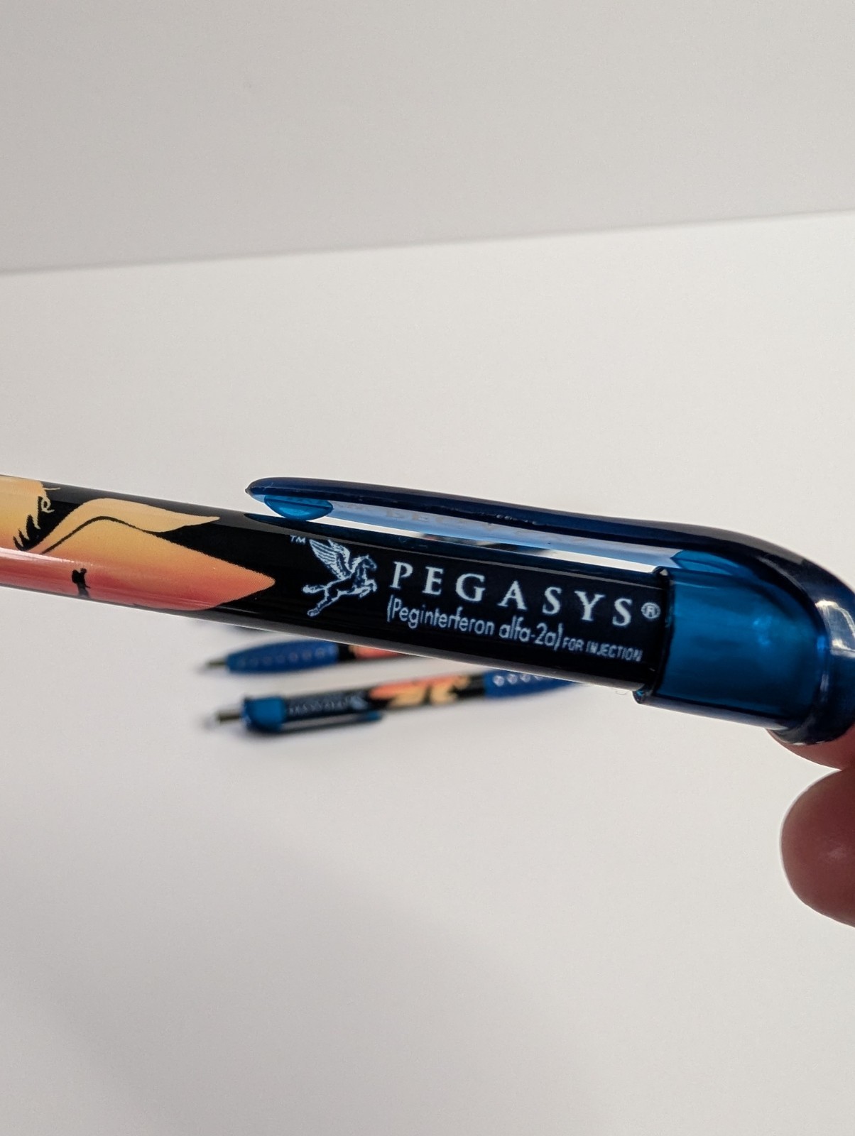Pegasys PENS Drug Rep Pharmaceutical Promo Logo And Brand Lot x5 Ink Works