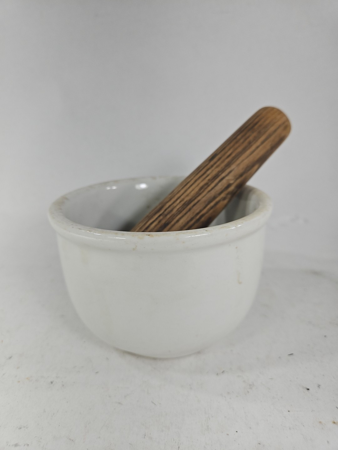 Vintage Antique Pharmacy Apothecary Druggist Mortar & Pestle primitive FREE SHIP