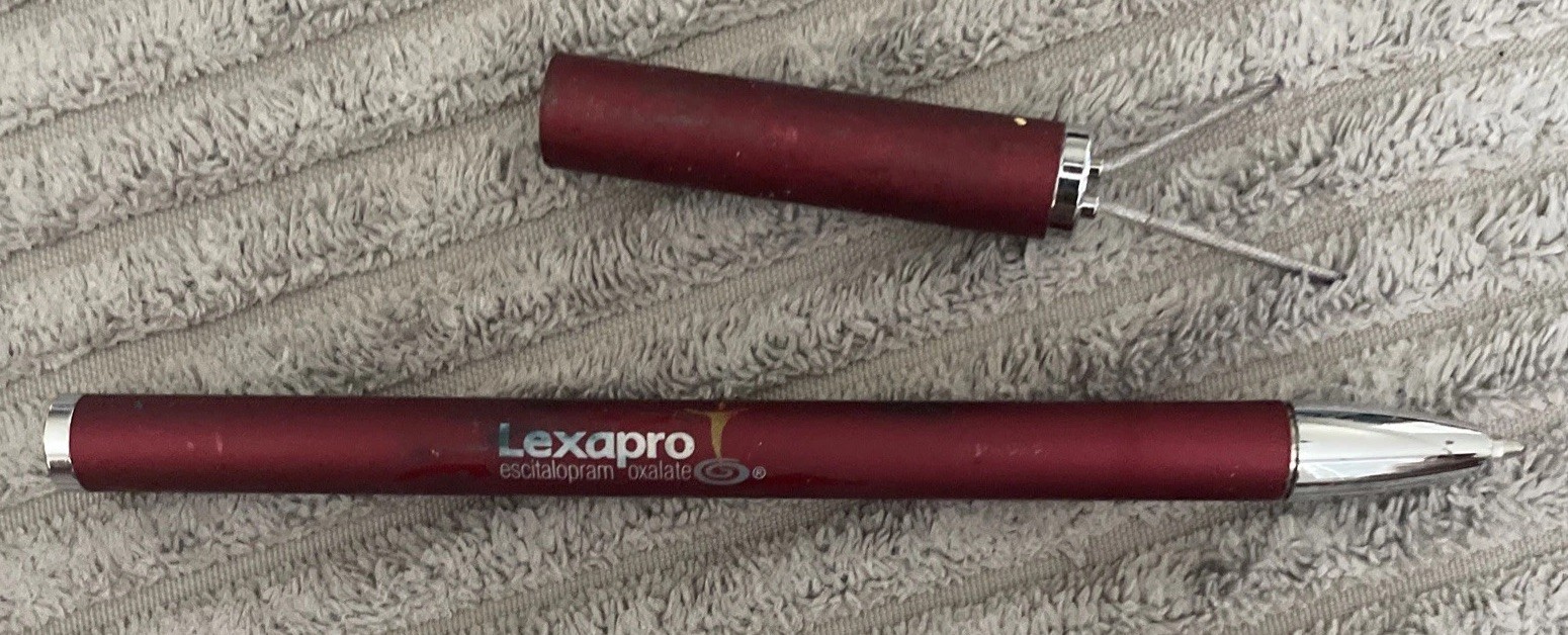 LEXAPRO Pharmaceutical Promotional Doctors Ballpoint Pen Refillable Set of 2