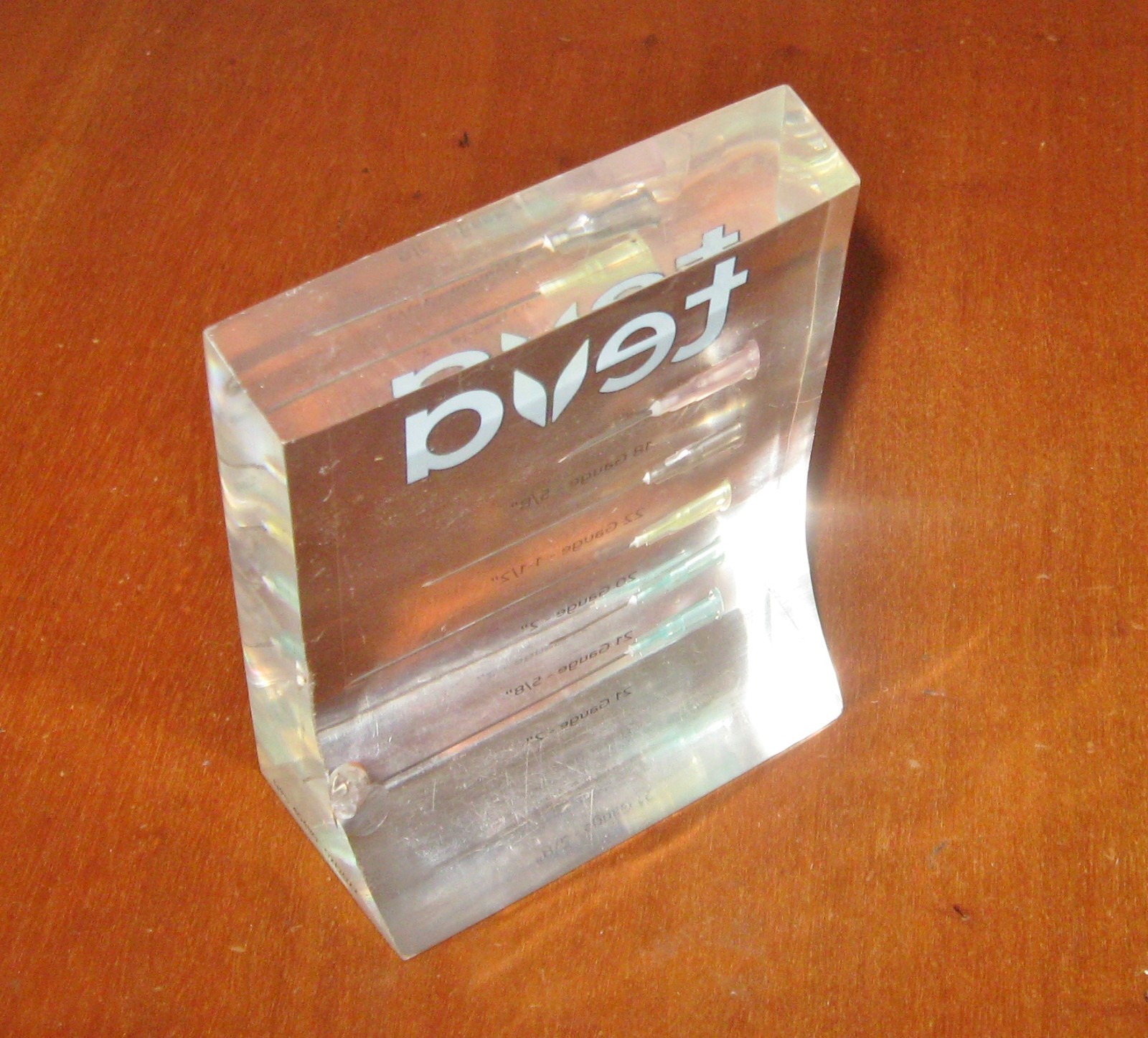 Teva Pharmaceutical Companies Promo Guage Display Paperweight Employee Gift
