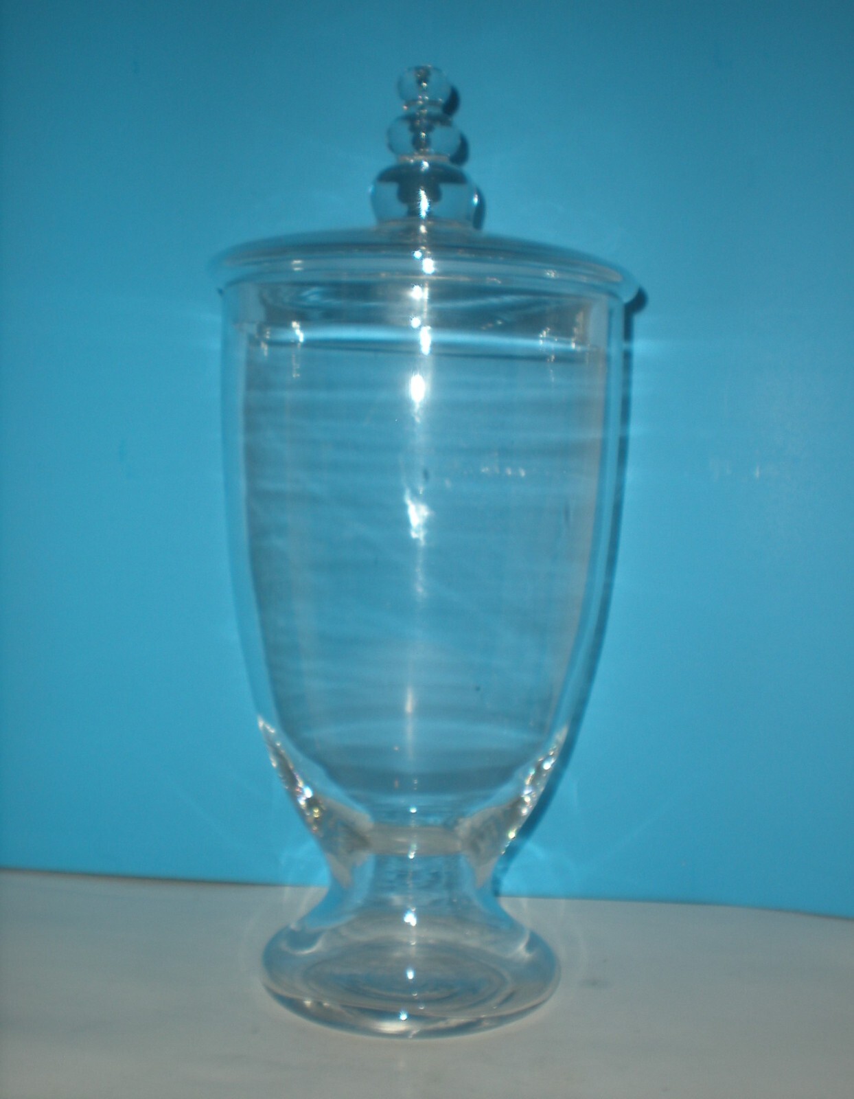 Vintage Huge 16″ Apothecary Candy Jar Drug Store Pharmacy Display RARE n2