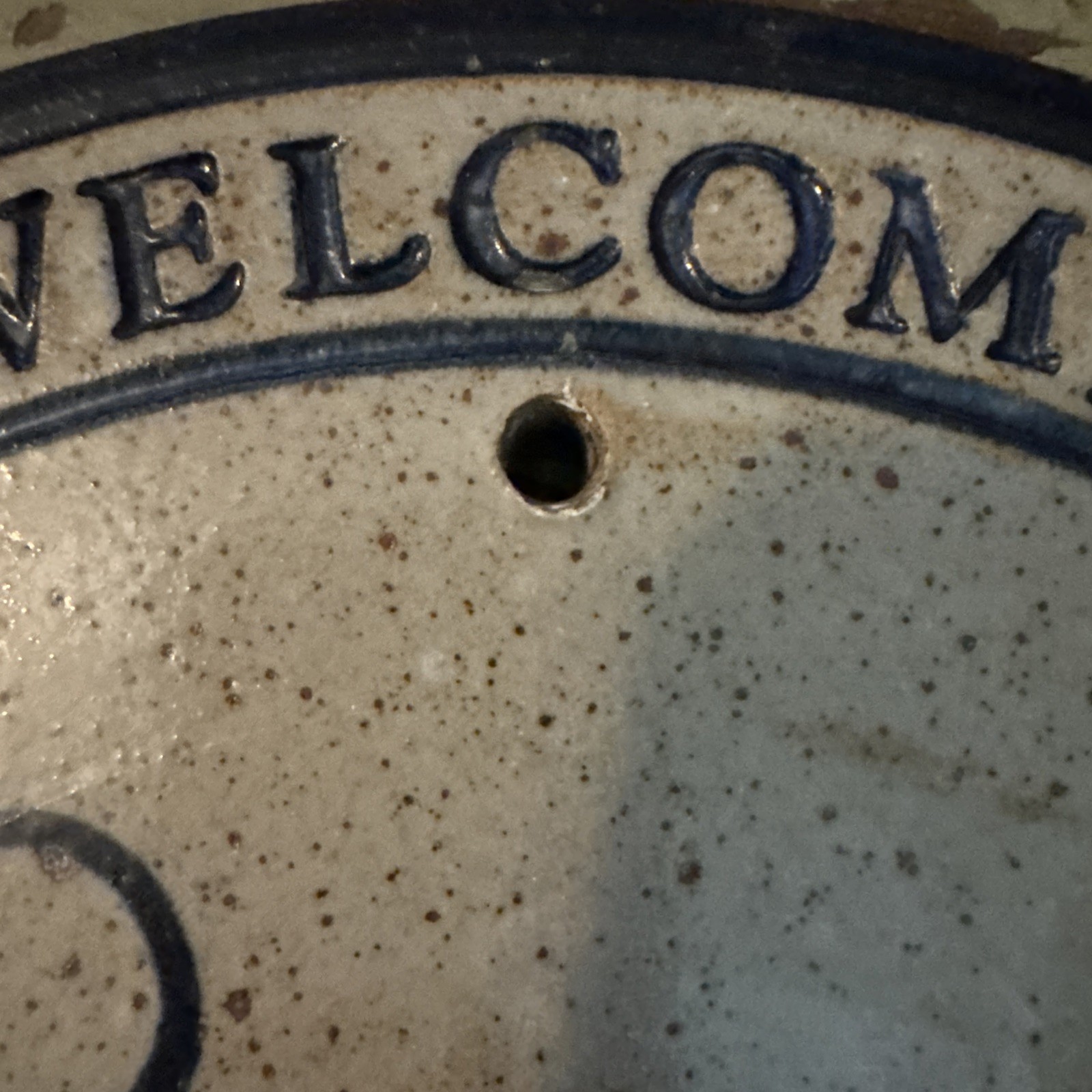 Vintage pottery Welcome Plaque Pharmacist/ Apothecary