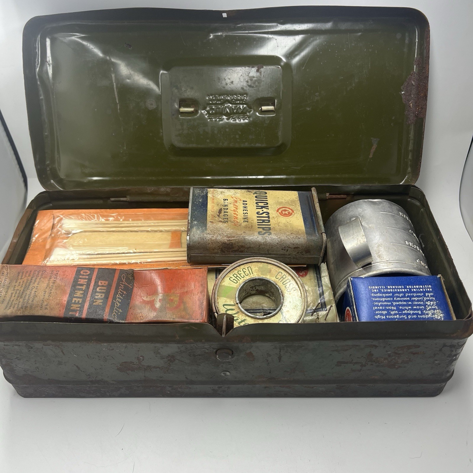 Vintage Medical Lot of 15 Items – Bottles Boxes Tins Swabs – Bay’s, Parke Davis